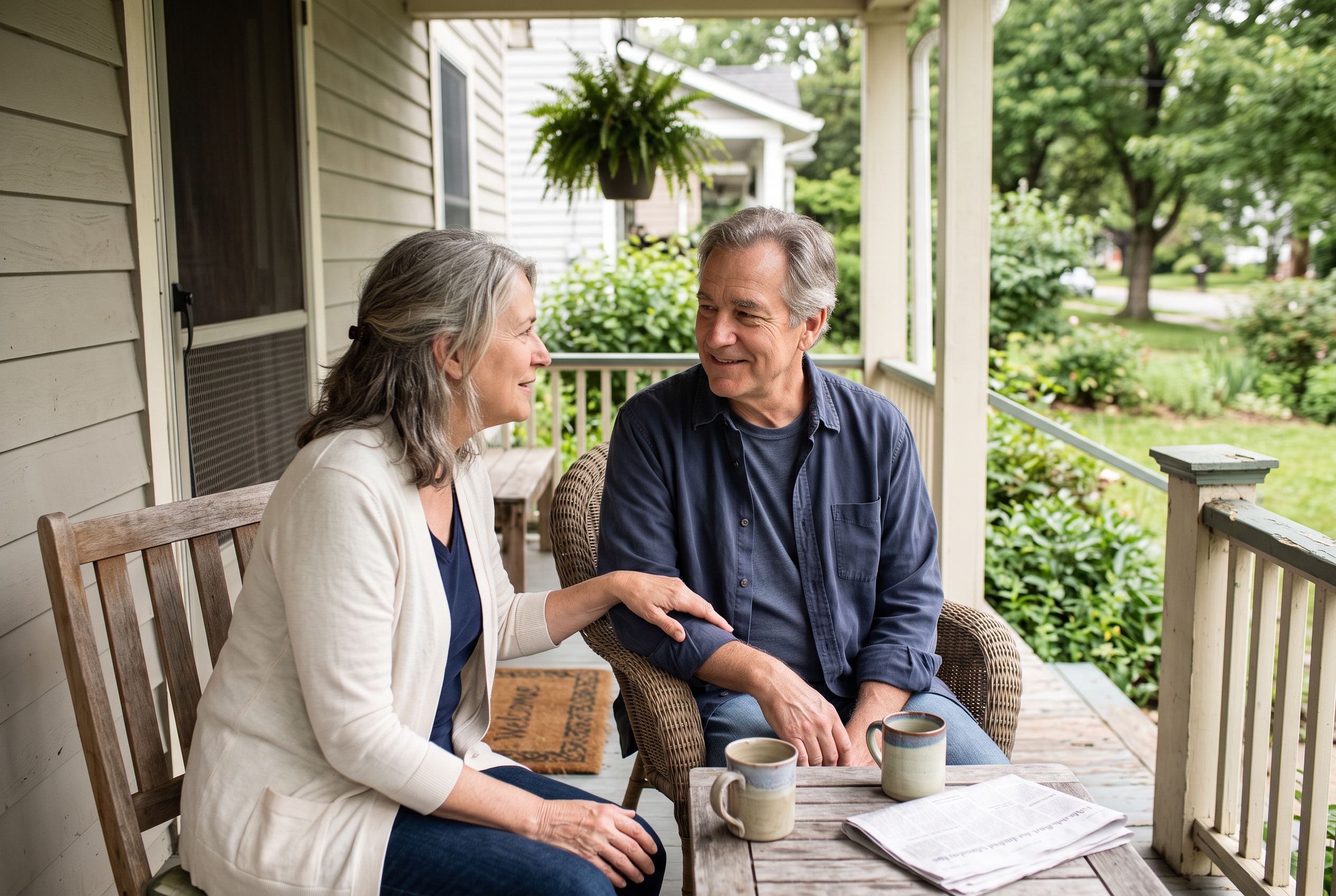Couple looking forward to retirement together